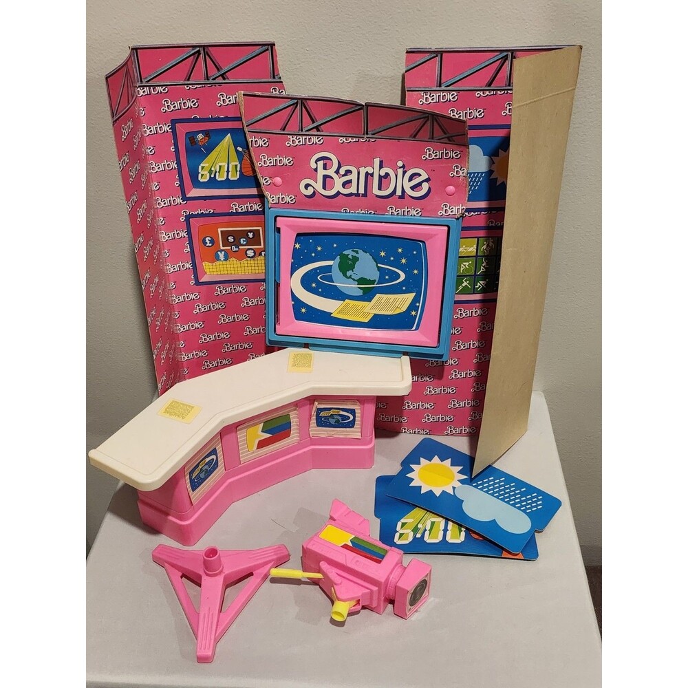 Barbie 6 O'clock News Vintage 1986 Play Set DAMAGED